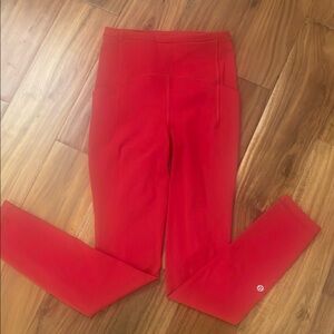 Lululemon Athletica Bold Red Leggings